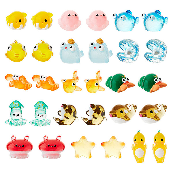 PandaHall Globleland 30Pcs 15 Style Resin Display Decoration, Cute Marine Animal Figurines, Mixed Color, 10.5~24x11.5~23.5x8.5~27.5mm..., Multicolor
PandaHall Globleland 30Pcs 15 Style Resin Display Decoration, Cute Marine Animal Figurines, Mixed Color, 10.5~24x11.5~23.5x8.5~27.5mm..., Multicolor