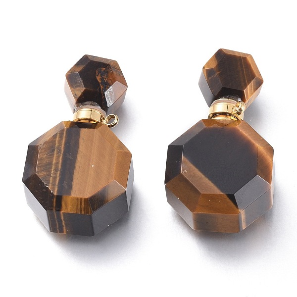 PandaHall Faceted Natural Tiger Eye Openable Perfume Bottle Pendants, with 304 Stainless Steel Findings, Golden, 34~36x20~22x12~13mm, Hole...
PandaHall Faceted Natural Tiger Eye Openable Perfume Bottle Pendants, with 304 Stainless Steel Findings, Golden, 34~36x20~22x12~13mm, Hole...