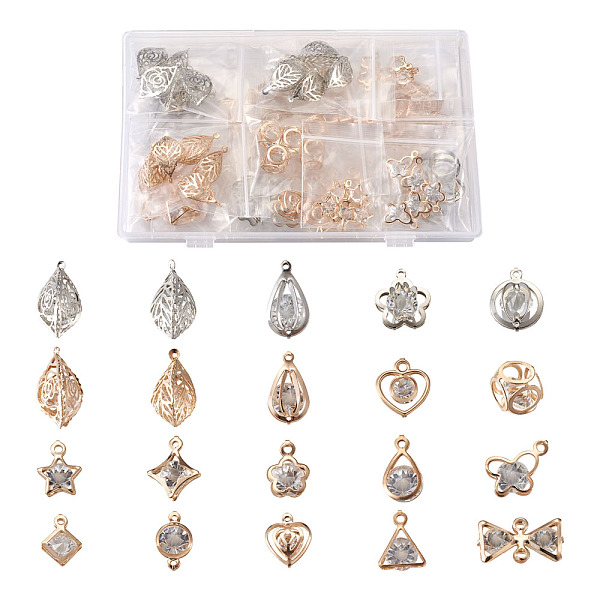 PandaHall Iron Pendants & Links, with Rhinestone inside, Mixed Shapes, Mixed Color, 120pcs/box Iron+Rhinestone Mixed Shapes Clear
PandaHall Iron Pendants & Links, with Rhinestone inside, Mixed Shapes, Mixed Color, 120pcs/box Iron+Rhinestone Mixed Shapes Clear