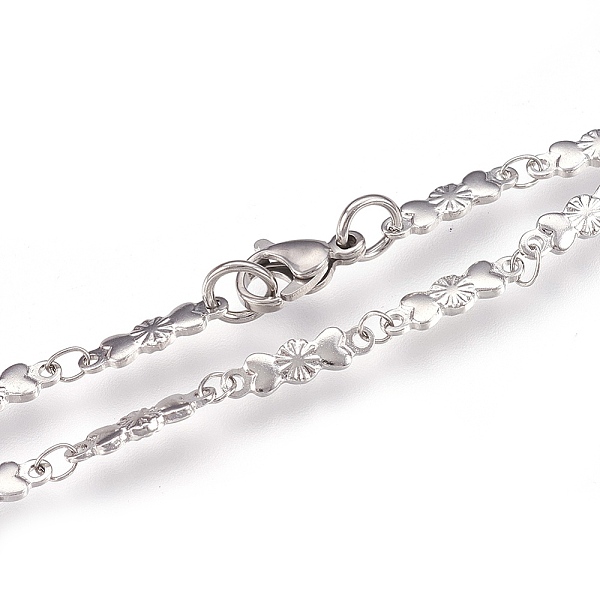 PandaHall 304 Stainless Steel Link Bracelets, with Lobster Claw Clasps, Heart and Flower, Stainless Steel Color, 8-1/2 inch(21.5cm), 3mm 304...
PandaHall 304 Stainless Steel Link Bracelets, with Lobster Claw Clasps, Heart and Flower, Stainless Steel Color, 8-1/2 inch(21.5cm), 3mm 304...
