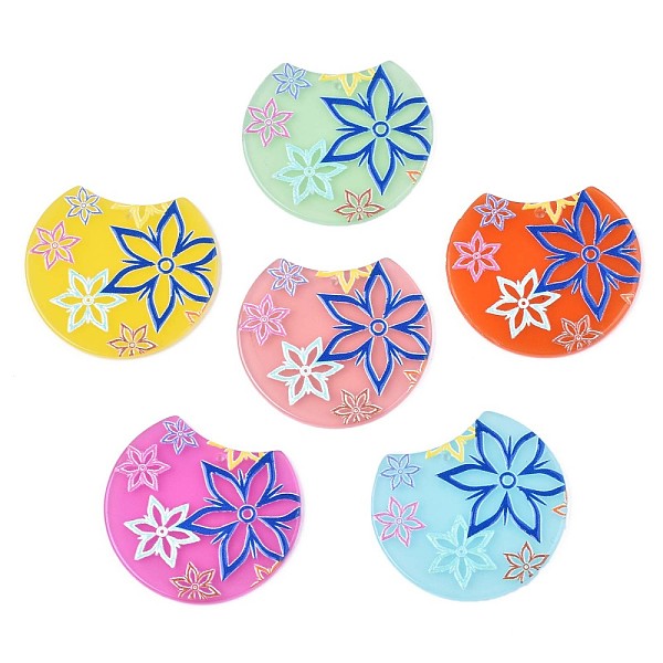 PandaHall Translucent Cellulose Acetate(Resin) Pendants, 3D Printed, Gap Flat Round with Flower, Mixed Color, 33x36.5x2.5mm, Hole: 1.5mm..., Multicolor
PandaHall Translucent Cellulose Acetate(Resin) Pendants, 3D Printed, Gap Flat Round with Flower, Mixed Color, 33x36.5x2.5mm, Hole: 1.5mm..., Multicolor