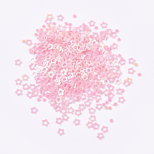 PandaHall Ornament Accessories Plastic Paillette/Sequins Beads, Star, Pink, 3.5x3.5x0.1mm, about 450000pcs/pound Plastic Star Pink
PandaHall Ornament Accessories Plastic Paillette/Sequins Beads, Star, Pink, 3.5x3.5x0.1mm, about 450000pcs/pound Plastic Star Pink