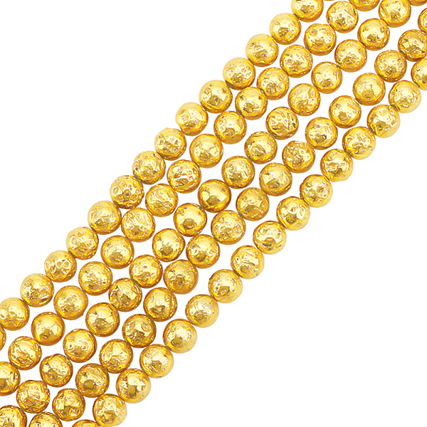 PandaHall Olycraft 5 Strands Electroplated Natural Lava Rock Beads Strands, Round, Gold, 10mm, Hole: 1.5mm, about 38~39pcs/strand, 15.27...
PandaHall Olycraft 5 Strands Electroplated Natural Lava Rock Beads Strands, Round, Gold, 10mm, Hole: 1.5mm, about 38~39pcs/strand, 15.27...