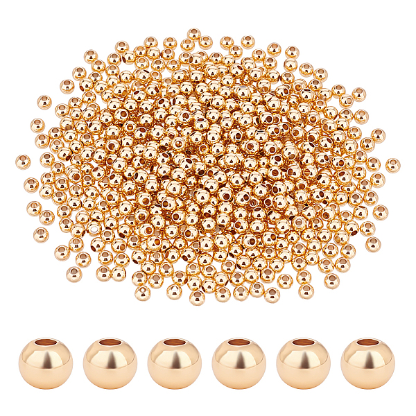 PandaHall Rack 600Pcs Plating Brass Beads, Long-Lasting Plated, Round, Real 14K Gold Plated, 4x3mm, Hole: 1.5mm Brass Round
PandaHall Rack 600Pcs Plating Brass Beads, Long-Lasting Plated, Round, Real 14K Gold Plated, 4x3mm, Hole: 1.5mm Brass Round
