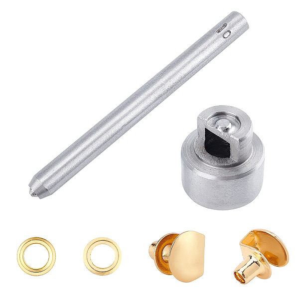 PandaHall Tool Sets, with Brass Press Stud Tools, Leather Craft Rivets Spot, Cone Rivet Press Tool and Boots Hook Eyelet Buckles, Gunmetal &...
PandaHall Tool Sets, with Brass Press Stud Tools, Leather Craft Rivets Spot, Cone Rivet Press Tool and Boots Hook Eyelet Buckles, Gunmetal &...