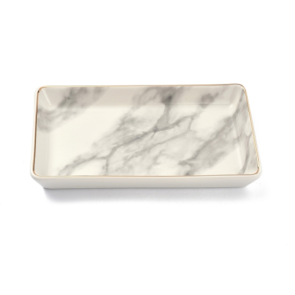 PandaHall Rectangle with Marble Pattern Porcelain Jewelry Display Plate, Cosmetics Organizer Storage Tray, Floral White, 200x123x23mm, Inner...
PandaHall Rectangle with Marble Pattern Porcelain Jewelry Display Plate, Cosmetics Organizer Storage Tray, Floral White, 200x123x23mm, Inner...