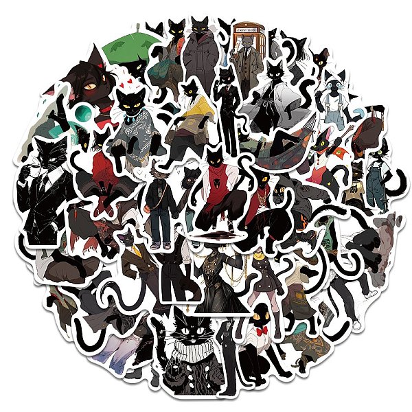PandaHall 50Pcs Black Cat Shape PVC Self Adhesive Cartoon Stickers, Waterproof Decals for Laptop, Bottle, Luggage Decor, Mixed Color..., Multicolor
PandaHall 50Pcs Black Cat Shape PVC Self Adhesive Cartoon Stickers, Waterproof Decals for Laptop, Bottle, Luggage Decor, Mixed Color..., Multicolor