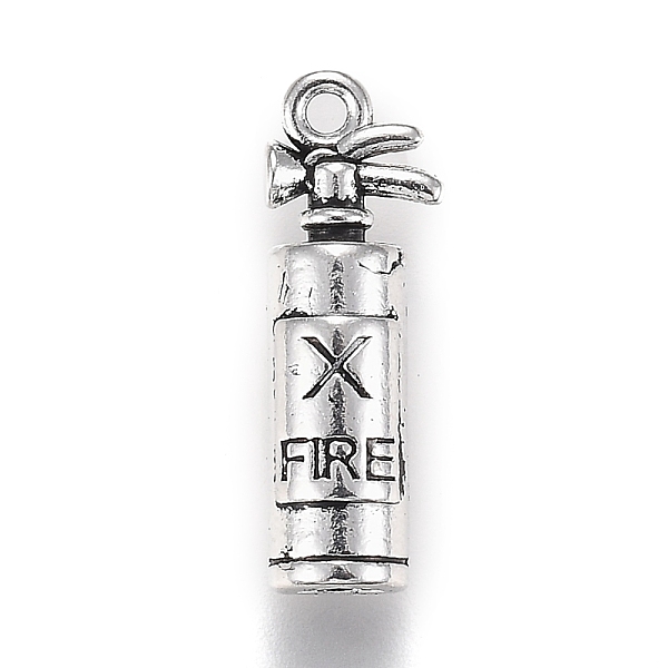 PandaHall Tibetan Style Alloy Pendants, Firefighter, Fireman Fire Extinguisher, Antique Silver, 23x7.9x6.5mm, Hole: 1.6mm, 95~100pcs/Bag...
PandaHall Tibetan Style Alloy Pendants, Firefighter, Fireman Fire Extinguisher, Antique Silver, 23x7.9x6.5mm, Hole: 1.6mm, 95~100pcs/Bag...