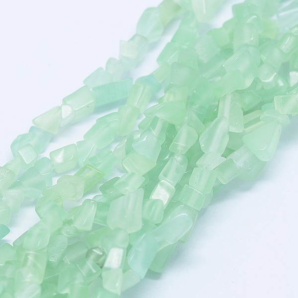 PandaHall Cat Eye Beads Strands, Nuggets, Aquamarine, 3~7x3~8mm, Hole: 0.8mm, about 190pcs/strand, 34.65 inch(88cm) Glass Nuggets Green
PandaHall Cat Eye Beads Strands, Nuggets, Aquamarine, 3~7x3~8mm, Hole: 0.8mm, about 190pcs/strand, 34.65 inch(88cm) Glass Nuggets Green