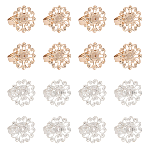PandaHall CHGCRAFT 16Pcs 2Colors Adjustable Brass Flower Pad Ring Setting Open Cuff Ring Findings Pad Ring Setting Flower with Round Tray...
PandaHall CHGCRAFT 16Pcs 2Colors Adjustable Brass Flower Pad Ring Setting Open Cuff Ring Findings Pad Ring Setting Flower with Round Tray...