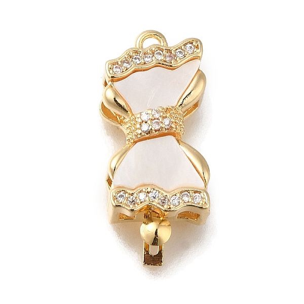 PandaHall Brass Micro Pave Clear Cubic Zirconia Box Clasps with Acrylic, Bowknot, Real 18K Gold Plated, 24x10x7mm, Hole: 1.5mm Brass+Cubic...
PandaHall Brass Micro Pave Clear Cubic Zirconia Box Clasps with Acrylic, Bowknot, Real 18K Gold Plated, 24x10x7mm, Hole: 1.5mm Brass+Cubic...