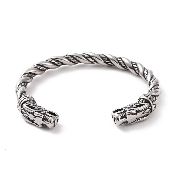 PandaHall 304 Stainless Steel Dragon Open Cuff Bangle for Men Women, Antique Silver, Inner Diameter: 2-1/2 inch(6.3cm) 304 Stainless Steel
PandaHall 304 Stainless Steel Dragon Open Cuff Bangle for Men Women, Antique Silver, Inner Diameter: 2-1/2 inch(6.3cm) 304 Stainless Steel