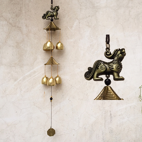 PandaHall Alloy Wind Chimes Hanging Ornaments, with Bell, Pi Xiu, 570x62mm Alloy Pi Xiu
PandaHall Alloy Wind Chimes Hanging Ornaments, with Bell, Pi Xiu, 570x62mm Alloy Pi Xiu