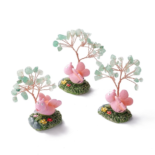 PandaHall Natural Green Aventurine Chips & Resin Pedestal Display Decorations, with Brass Finding, Tree, 71~74x49~53x32~34mm Green...
PandaHall Natural Green Aventurine Chips & Resin Pedestal Display Decorations, with Brass Finding, Tree, 71~74x49~53x32~34mm Green...