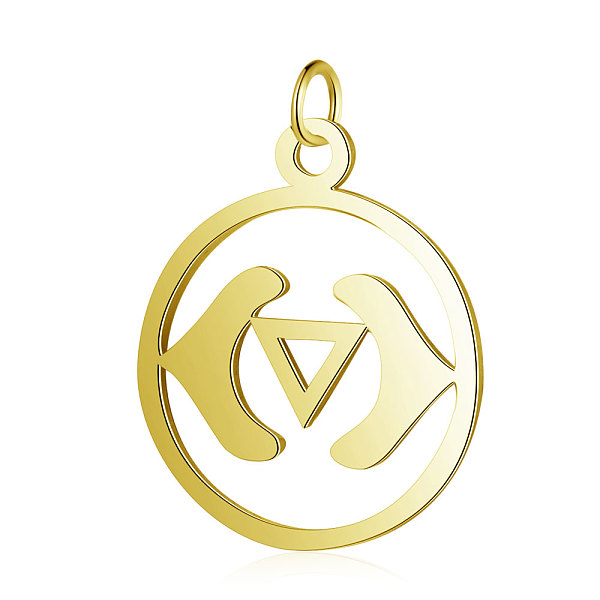 PandaHall Vacuum Plating 304 Stainless Steel Pendants, Chakra, Ajna, Flat Round, Real 18K Gold Plated, 22.5x19x1mm, Hole: 3mm 304 Stainless...
PandaHall Vacuum Plating 304 Stainless Steel Pendants, Chakra, Ajna, Flat Round, Real 18K Gold Plated, 22.5x19x1mm, Hole: 3mm 304 Stainless...