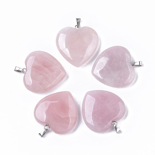 PandaHall Natural Rose Quartz Pendants, with Stainless Steel Snap On Bails, Heart, Stainless Steel Color, 31x30x8mm, Hole: 5.5x2.5mm Rose...
PandaHall Natural Rose Quartz Pendants, with Stainless Steel Snap On Bails, Heart, Stainless Steel Color, 31x30x8mm, Hole: 5.5x2.5mm Rose...