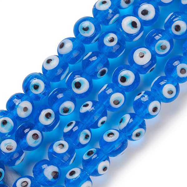 PandaHall Handmade Lampwork Beads Strand, Round with Evil Eye, Royal Blue, 12.5~13x11mm, Hole: 2~2.5mm, about 32~33pcs/strand, 13.58~14.01''...
PandaHall Handmade Lampwork Beads Strand, Round with Evil Eye, Royal Blue, 12.5~13x11mm, Hole: 2~2.5mm, about 32~33pcs/strand, 13.58~14.01''...