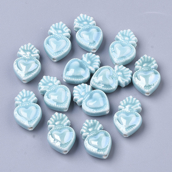 PandaHall Handmade Porcelain Beads, Bright Glazed Porcelain Style, Heart, Turquoise, 16x10.5x6.5mm, Hole: 1.2mm Porcelain Heart Green
PandaHall Handmade Porcelain Beads, Bright Glazed Porcelain Style, Heart, Turquoise, 16x10.5x6.5mm, Hole: 1.2mm Porcelain Heart Green