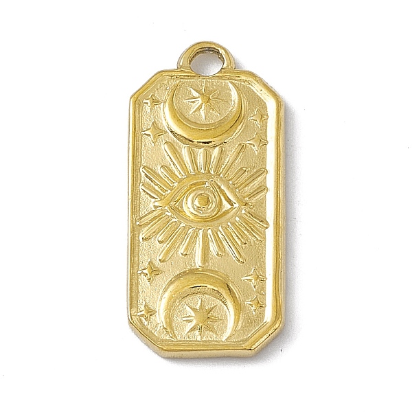 PandaHall 304 Stainless Steel Pendants, Rectangle with Moon & Eye & Star, Golden, 22.5x10.5x2mm, Hole: 2mm 304 Stainless Steel Rectangle
PandaHall 304 Stainless Steel Pendants, Rectangle with Moon & Eye & Star, Golden, 22.5x10.5x2mm, Hole: 2mm 304 Stainless Steel Rectangle