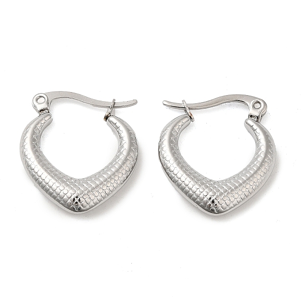 PandaHall 304 Stainless Steel Hoop Earrings for Women, Heart, Stainless Steel Color, 21x3.5mm 304 Stainless Steel Heart
PandaHall 304 Stainless Steel Hoop Earrings for Women, Heart, Stainless Steel Color, 21x3.5mm 304 Stainless Steel Heart