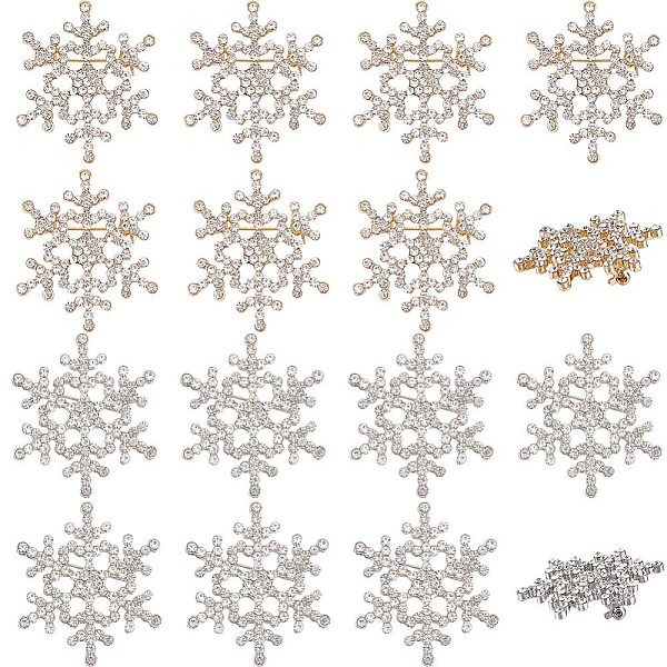 PandaHall Gorgecraft 10Pcs 2 Colors Crystal Rhinestone Christmas Snowflake Brooch Pin, Alloy Lapel Pin for Women, Platinum & Golden..., Clear
PandaHall Gorgecraft 10Pcs 2 Colors Crystal Rhinestone Christmas Snowflake Brooch Pin, Alloy Lapel Pin for Women, Platinum & Golden..., Clear