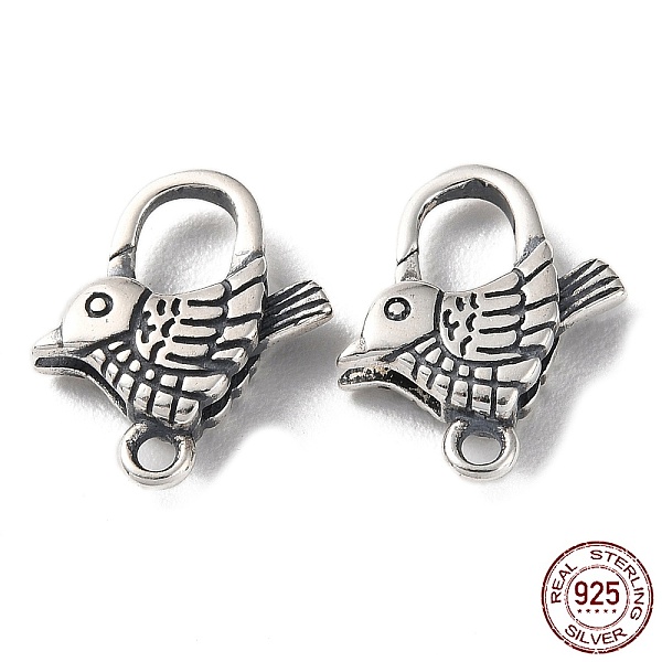 PandaHall 925 Thailand Sterling Silver Lobster Claw Clasps, Bird, with 925 Stamp, Antique Silver, 16.5x14x4mm, Hole: 1.6mm Sterling Silver...
PandaHall 925 Thailand Sterling Silver Lobster Claw Clasps, Bird, with 925 Stamp, Antique Silver, 16.5x14x4mm, Hole: 1.6mm Sterling Silver...