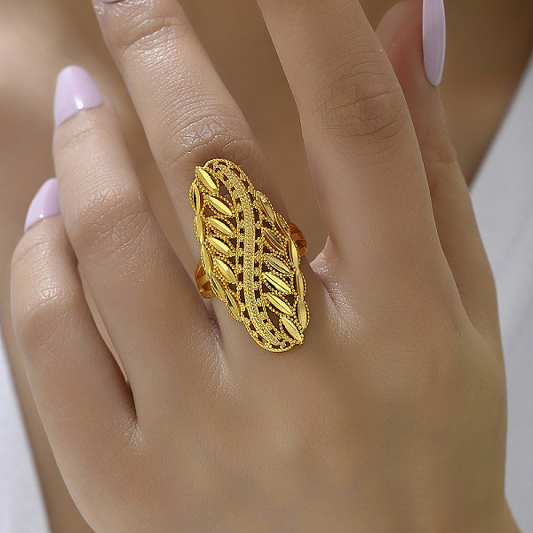 PandaHall Gold Plated Fashion Wheat Lucky Ring Hollow Wedding Jewelry for Women. Brass
PandaHall Gold Plated Fashion Wheat Lucky Ring Hollow Wedding Jewelry for Women. Brass