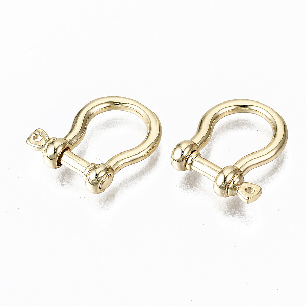 PandaHall Brass D-Ring Anchor Shackle Clasps, for Bracelets Making, Nickel Free, Real 18K Gold Plated, 18~20x16x5mm, Hole: 1.2mm Brass
PandaHall Brass D-Ring Anchor Shackle Clasps, for Bracelets Making, Nickel Free, Real 18K Gold Plated, 18~20x16x5mm, Hole: 1.2mm Brass