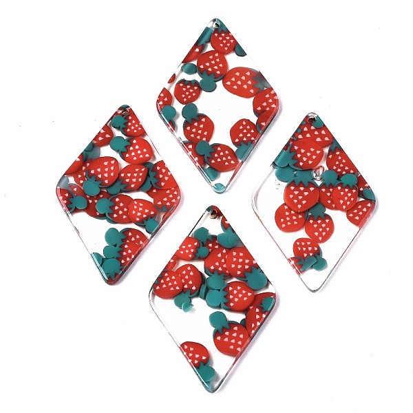 PandaHall Transparent Clear Cellulose Acetate(Resin) Pendants, Printed, Rhombus with Strawberry, Strawberry Pattern, 45x28x2.5mm, Hole..., Red
PandaHall Transparent Clear Cellulose Acetate(Resin) Pendants, Printed, Rhombus with Strawberry, Strawberry Pattern, 45x28x2.5mm, Hole..., Red