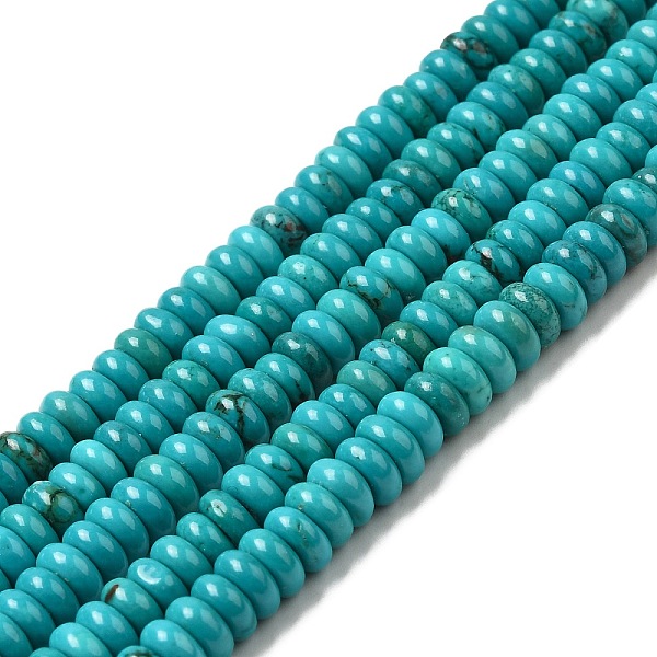 PandaHall Natural Howlite Beads Strands, Dyed, Rondelle, Turquoise, 6~6.5x2.5~3mm, Hole: 1mm, about 139~140pcs/strand, 15.35~15.55''..., Green
PandaHall Natural Howlite Beads Strands, Dyed, Rondelle, Turquoise, 6~6.5x2.5~3mm, Hole: 1mm, about 139~140pcs/strand, 15.35~15.55''..., Green