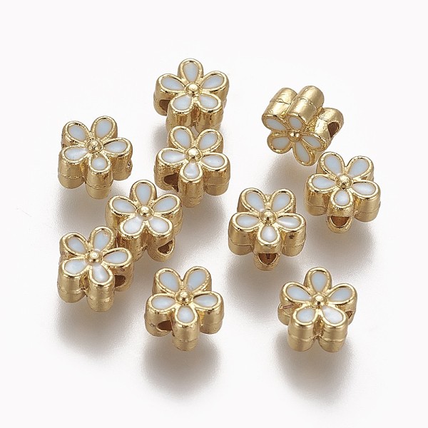 PandaHall Brass Enamel Beads, Long-Lasting Plated, Flower, Real 18K Gold Plated, WhiteSmoke, 7x3.3mm, Hole: 1.6mm Brass+Enamel Flower White
PandaHall Brass Enamel Beads, Long-Lasting Plated, Flower, Real 18K Gold Plated, WhiteSmoke, 7x3.3mm, Hole: 1.6mm Brass+Enamel Flower White