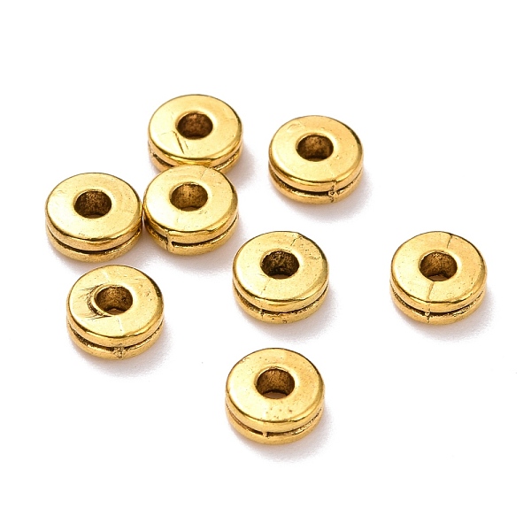 PandaHall Tibetan Style Alloy Spacer Beads, Flat Round, Cadmium Free & Lead Free, Antique Golden, 6x2.5mm, Hole: 2mm Alloy Flat Round
PandaHall Tibetan Style Alloy Spacer Beads, Flat Round, Cadmium Free & Lead Free, Antique Golden, 6x2.5mm, Hole: 2mm Alloy Flat Round