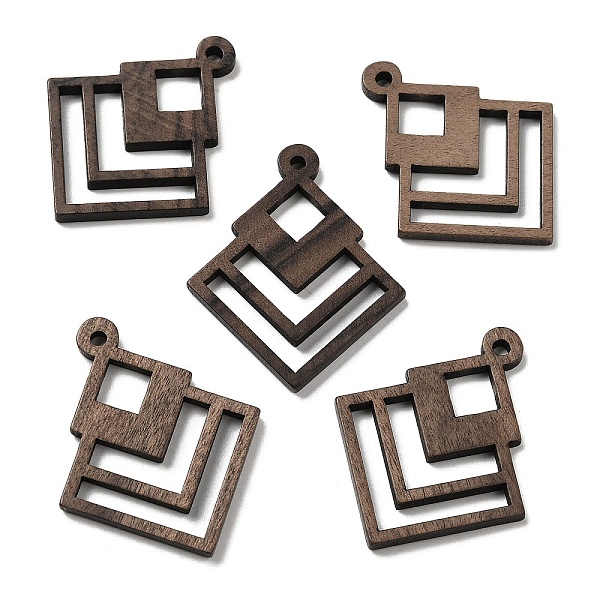 PandaHall Walnut Wood Hollow Pendants, Rhombus Charms, Undyed, Coffee, 36x29.5x2mm, Hole: 2mm Wood Rhombus Brown
PandaHall Walnut Wood Hollow Pendants, Rhombus Charms, Undyed, Coffee, 36x29.5x2mm, Hole: 2mm Wood Rhombus Brown