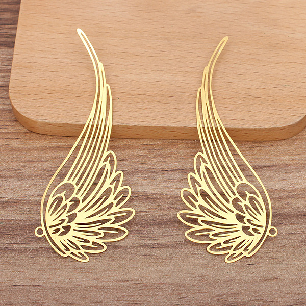 PandaHall Alloy Big Pendants, Hollow Out Wing Charms, Golden, 30x78mm Alloy Wing
PandaHall Alloy Big Pendants, Hollow Out Wing Charms, Golden, 30x78mm Alloy Wing
