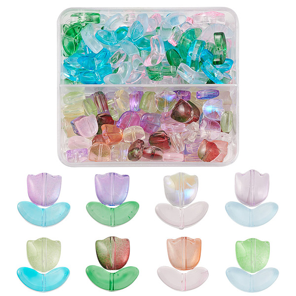 PandaHall 160Pcs 12 Style Spray Painted Transparent Glass Beads, Tulip Flower & Leaf, Mixed Color, 6.5~9x9~14x4.5~5.5mm, Hole: 1mm Glass..., Multicolor
PandaHall 160Pcs 12 Style Spray Painted Transparent Glass Beads, Tulip Flower & Leaf, Mixed Color, 6.5~9x9~14x4.5~5.5mm, Hole: 1mm Glass..., Multicolor
