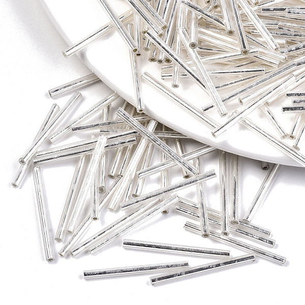 PandaHall Electroplate Glass Bugle Beads, Round Hole, Metallic Colours, Silver Plated, 30x2.5mm, Hole: 1mm, about 1500pcs/bag Glass
PandaHall Electroplate Glass Bugle Beads, Round Hole, Metallic Colours, Silver Plated, 30x2.5mm, Hole: 1mm, about 1500pcs/bag Glass