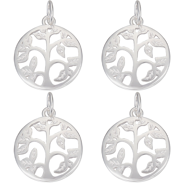 PandaHall Beebeecraft 4Pcs 925 Sterling Silver Pendants, Flat Round with Tree of Life Charms, with Jump Rings, Silver, 16x14x2mm, Hole: 3mm...
PandaHall Beebeecraft 4Pcs 925 Sterling Silver Pendants, Flat Round with Tree of Life Charms, with Jump Rings, Silver, 16x14x2mm, Hole: 3mm...