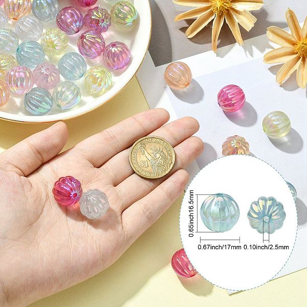 PandaHall 50Pcs UV Plating Rainbow Iridescent Acrylic Beads, Pumpkin, Mixed Color, 17x16.5mm, Hole: 3.5mm Acrylic Pumpkin Multicolor 
PandaHall 50Pcs UV Plating Rainbow Iridescent Acrylic Beads, Pumpkin, Mixed Color, 17x16.5mm, Hole: 3.5mm Acrylic Pumpkin Multicolor