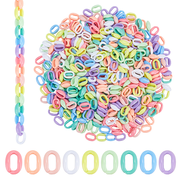 PandaHall WADORN 450Pcs 9 Colors Acrylic Linking Rings, Quick Link Connectors, for Jewelry Cable Chain Making, Oval, Mixed Color, 20x14x8mm..., Multicolor
PandaHall WADORN 450Pcs 9 Colors Acrylic Linking Rings, Quick Link Connectors, for Jewelry Cable Chain Making, Oval, Mixed Color, 20x14x8mm..., Multicolor