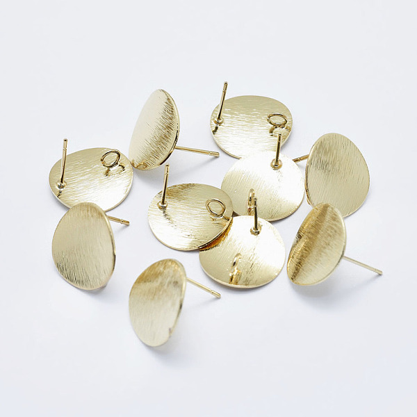 PandaHall Electroplated Brass Stud Earring Findings, with Loop, Long-Lasting Plated, Real 18K Gold Plated, Nickel Free, Flat Round, 15mm...
PandaHall Electroplated Brass Stud Earring Findings, with Loop, Long-Lasting Plated, Real 18K Gold Plated, Nickel Free, Flat Round, 15mm...