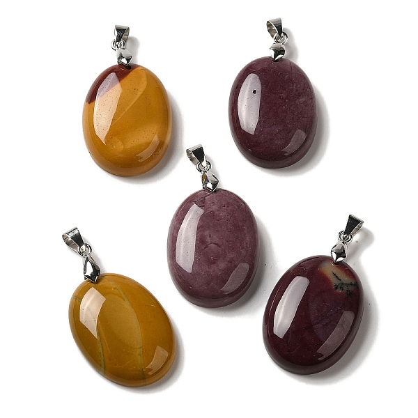 PandaHall Natural Mookaite Pendants, Oval Charms with Rack Plating Platinum Plated Brass Snap on Bails, 30x21.5~22x6~6.5mm, Hole: 6x4mm...
PandaHall Natural Mookaite Pendants, Oval Charms with Rack Plating Platinum Plated Brass Snap on Bails, 30x21.5~22x6~6.5mm, Hole: 6x4mm...