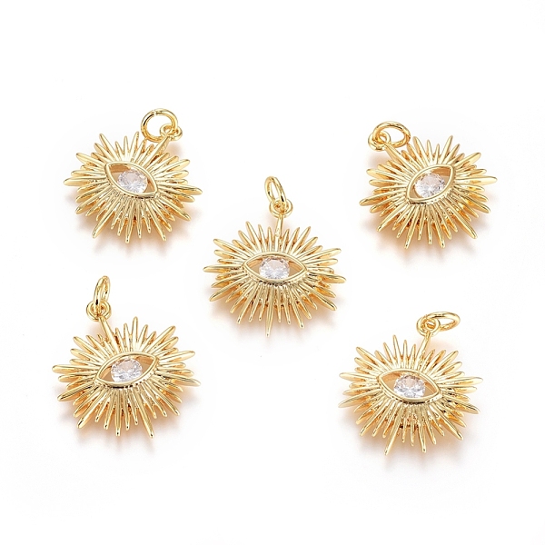 PandaHall Brass Micro Pave Cubic Zirconia Pendants,with Jump Ring, Long-Lasting Plated, Eye, Clear, Real 18K Gold Plated, 21x19x2.5mm, Hole...
PandaHall Brass Micro Pave Cubic Zirconia Pendants,with Jump Ring, Long-Lasting Plated, Eye, Clear, Real 18K Gold Plated, 21x19x2.5mm, Hole...