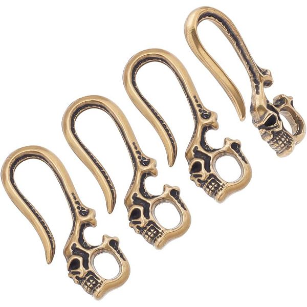 PandaHall ARRICRAFT 4Pcs Tibetan Style Brass Hook Clasp, Skull, Antique Golden, 54x24x9mm, Hole: 8.5x6.5mm Brass
PandaHall ARRICRAFT 4Pcs Tibetan Style Brass Hook Clasp, Skull, Antique Golden, 54x24x9mm, Hole: 8.5x6.5mm Brass
