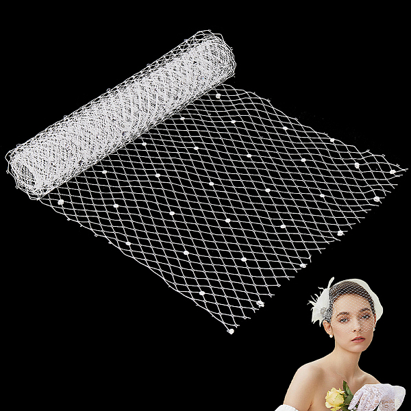 PandaHall Polyester Big Eye Mesh Organza Veil, with Rhinestone, For Wedding Dress Headdress Accessories, White, 100x21x0.02cm Polyester...
PandaHall Polyester Big Eye Mesh Organza Veil, with Rhinestone, For Wedding Dress Headdress Accessories, White, 100x21x0.02cm Polyester...