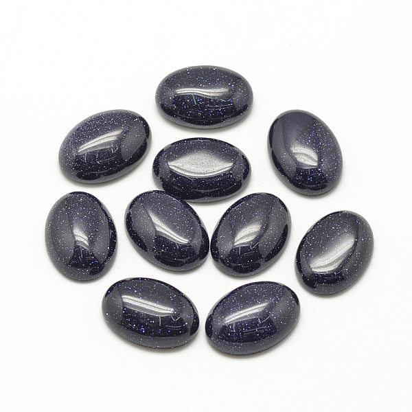 PandaHall Synthetic Blue Goldstone Cabochons, Dyed, Oval, 14x10x4~5mm Blue Goldstone Oval
PandaHall Synthetic Blue Goldstone Cabochons, Dyed, Oval, 14x10x4~5mm Blue Goldstone Oval
