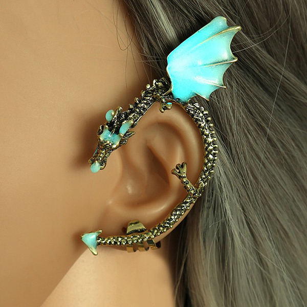 PandaHall Luminaries Enamel Dragon Cuff Earrings, Gothic Alloy Climber Wrap Around Earrings for Non Piercing Ear, Antique Bronze, 74x36mm...
PandaHall Luminaries Enamel Dragon Cuff Earrings, Gothic Alloy Climber Wrap Around Earrings for Non Piercing Ear, Antique Bronze, 74x36mm...