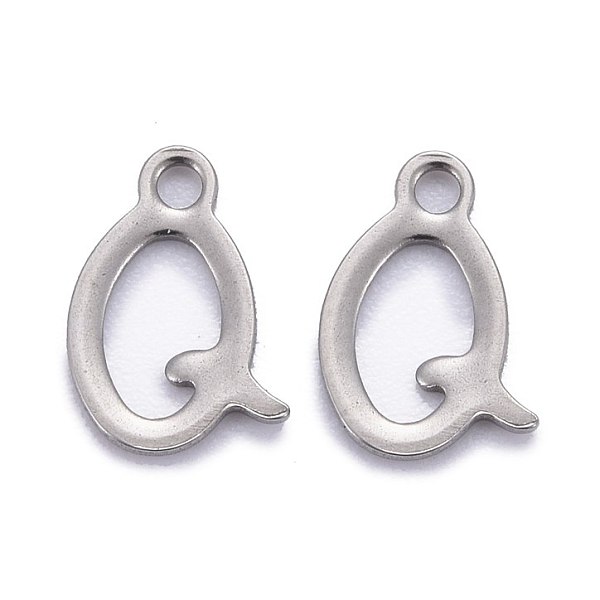 PandaHall 304 Stainless Steel Pendants, Alphabet, Stainless Steel Color, Letter.Q, 11x7x1mm, Hole: 1.5mm 304 Stainless Steel Letter Q
PandaHall 304 Stainless Steel Pendants, Alphabet, Stainless Steel Color, Letter.Q, 11x7x1mm, Hole: 1.5mm 304 Stainless Steel Letter Q