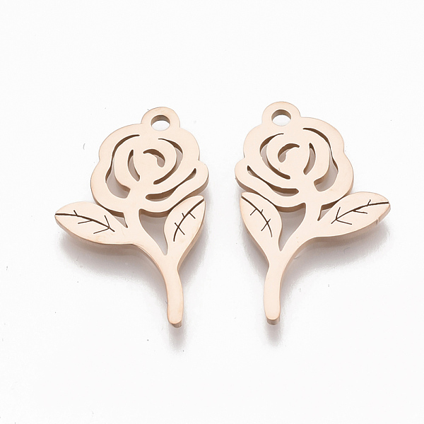 PandaHall Valentine's Day Theme, 201 Stainless Steel Pendants, Flower/Rose, Rose Gold, 19x12x1mm, Hole: 1.4mm 201 Stainless Steel Flower
PandaHall Valentine's Day Theme, 201 Stainless Steel Pendants, Flower/Rose, Rose Gold, 19x12x1mm, Hole: 1.4mm 201 Stainless Steel Flower