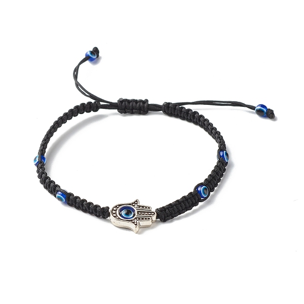 PandaHall Hamsa Hand /Hand of Miriam with Evil Eye Braided Bead Bracelet for Girl Women, Black, Inner Diameter: 2~3-1/8 inch(5~8cm) Resin...
PandaHall Hamsa Hand /Hand of Miriam with Evil Eye Braided Bead Bracelet for Girl Women, Black, Inner Diameter: 2~3-1/8 inch(5~8cm) Resin...