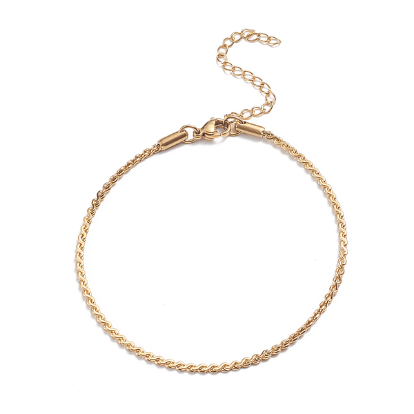 PandaHall 304 Stainless Steel Serpentine Chain Anklets, with Lobster Claw Clasps, Golden, 7-5/8 inch(19.5cm) Stainless Steel
PandaHall 304 Stainless Steel Serpentine Chain Anklets, with Lobster Claw Clasps, Golden, 7-5/8 inch(19.5cm) Stainless Steel